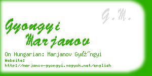 gyongyi marjanov business card